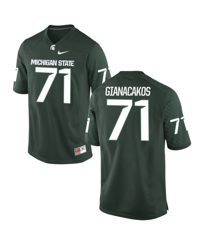 Men's Michigan State Spartans #71 Chase Gianacakos NCAA Nike Authentic Green College Stitched Football Jersey DF41P23VY